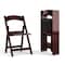 Flash Furniture Mahogany Resin Folding Chair, PK4 4-LE-L-1-MAH-GG - alternate 1